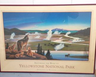 Vintage Poster of Yellowstone National Park