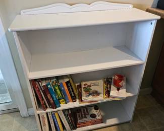 White Bookcase with Cook Books 