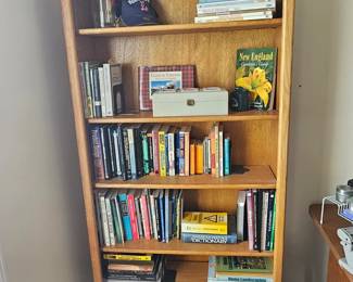 Wooden Bookcase with Books 