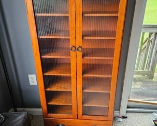 Tall Cabinet with glass front doors 