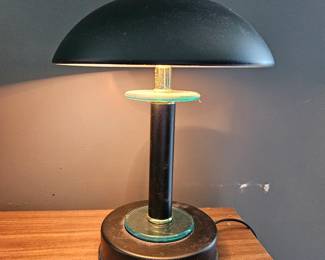 Black & Glass Desk Lamp 