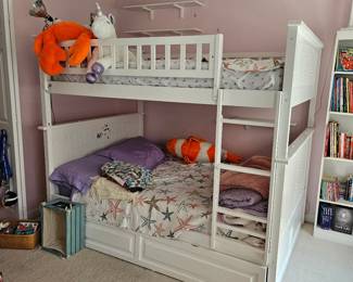 White Bunk Beds from Jordan's Furniture with under bed storage 