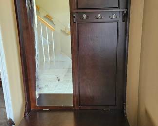 Wooden Entry Tree with bench storage 