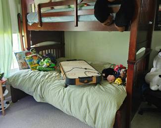 Wooden Bunk Beds from Jordan's Furniture. Twin & Full Sized.