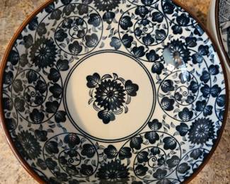 Blue & White Patterned Plate