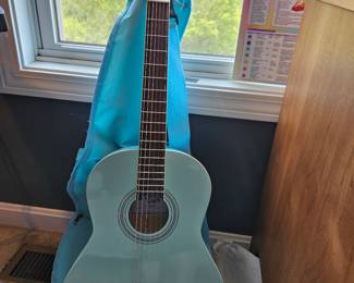 Blue Acoustic Guitar 