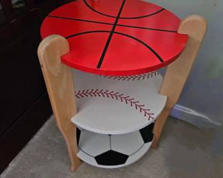 Sports Themed Shelving Unit 