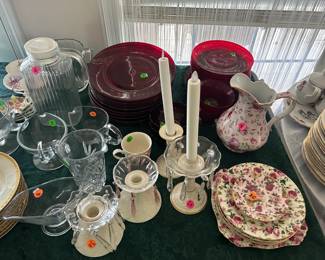 Candlesticks and plates to fit any size candle or meal!