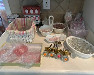 Doorknobs and chandelier crystals