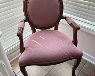 Pink arm chairs