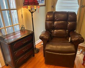 Power recliner with heat and massage