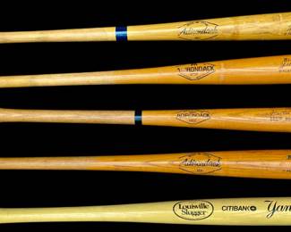 Vintage Adirondack Bats Willie Mays and Alou,    Yankees Sovereign Bat 
