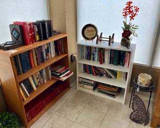 Lots of books and bookshelves available