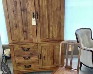 Rustic armoire/entertainment center