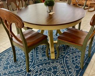 Painted casual dining/game table - nice rug, too