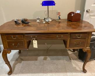 Nice writing desk with scroll legs (a laptop or computer would probably fit on this, too!)