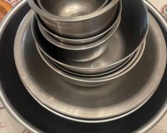 Metal bowls in variety sizes