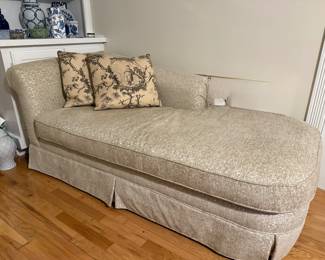 Custom upholstered chaise lounge