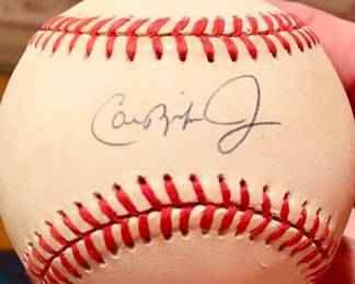Signed Carl Ripken Jr baseball