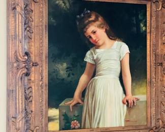 large painting on canvas with gorgeous frame (my favorite thing)