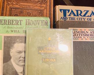 Early presidential biographies including Hoover, Garfield, and Lincoln