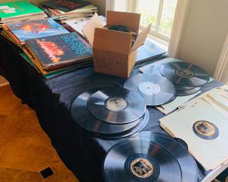 records including 45s, LPs, and 78s