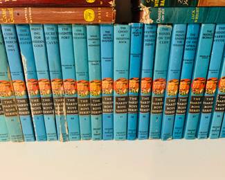 large collection of vintage Hardy Boys books