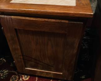 Custom made small dog kennel that closes to make a small table