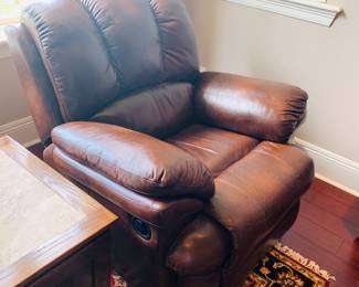 like new leather oversized rocker recliner--one of two