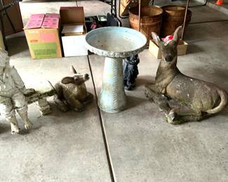 Concrete and garden items 