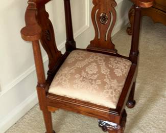 we LOVE THIS ONE! Ites a carved child's corner chair