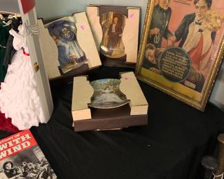 Movie Memorabilia plates and wall hangings