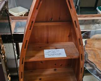BOAT SHAPED WOODEN SHELF
