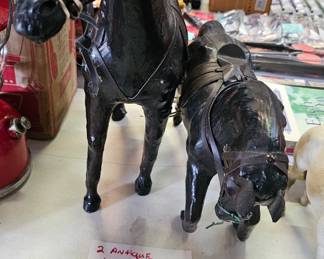 ANTIQUE LEATHER HORSES