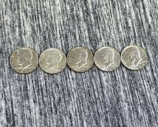 5 KENNEDY HALF DOLLARS