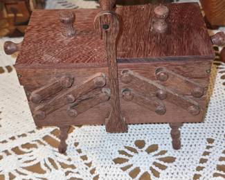Mini Wooden Sewing Box