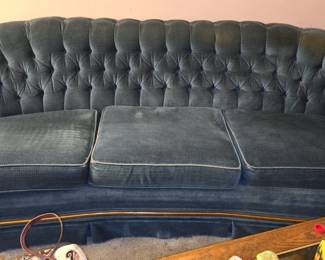Blue Velour Couch