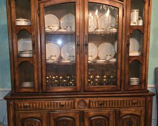 1970's China Cabinet- Matches Dining Table
