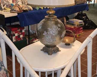 Vintage Frosted Lamp - We have 2!