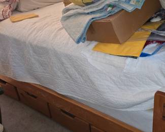 Twin Bed with Drawers Underneath