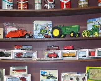 Train Collection - vintage Phillips 66 Oil Cans -