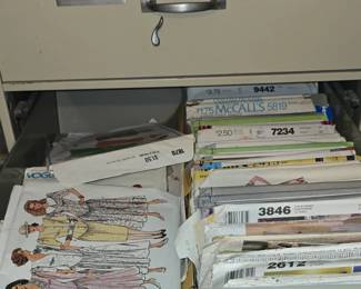 Cabinet full of Sewing Patterns- this is one drawer