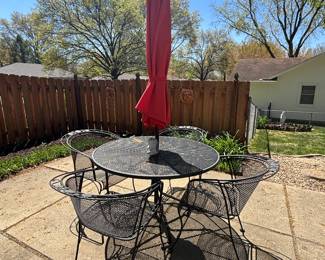 Heavy, vintage wrought iron set