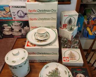 Spode Christmas dishes.