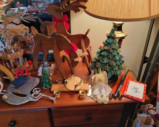Several very nice ceramic christmas trees!