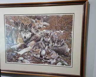 Carl Brenders Den Mother - Wolf Family Signed And Numbered.