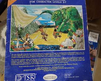 Vintage AD&D "The Isle of Dread" X1 - 1981 TSR D&D 9043 RPG Module Book (Blue)