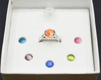 Sterling silver interchangeable ring set-size 6 with box