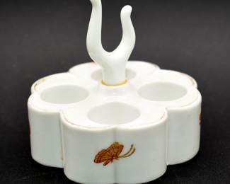 vintage Lefton lipstick/ring holder