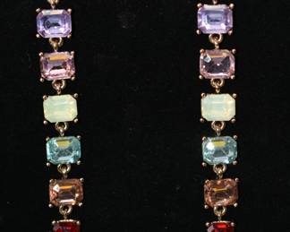 rhinestone decor drop earrings